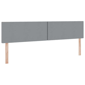 Bett mit Stauraum & LED Hellgrau 200x200 cm