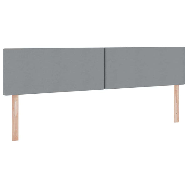 Bett mit Stauraum & LED Hellgrau 200x200 cm