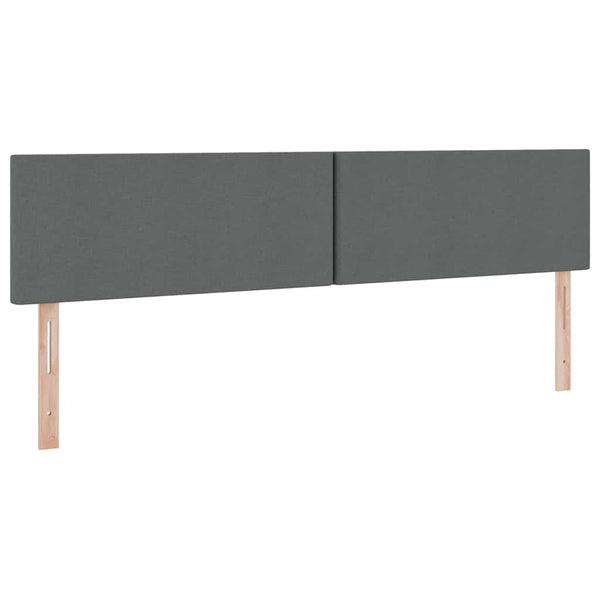 vidaXL Lit de rangement à LED gris foncé 200 x 200 cm en tissu