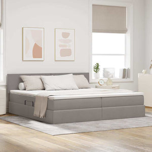 Bett mit Stauraum, LED & Matratze 200x200 cm