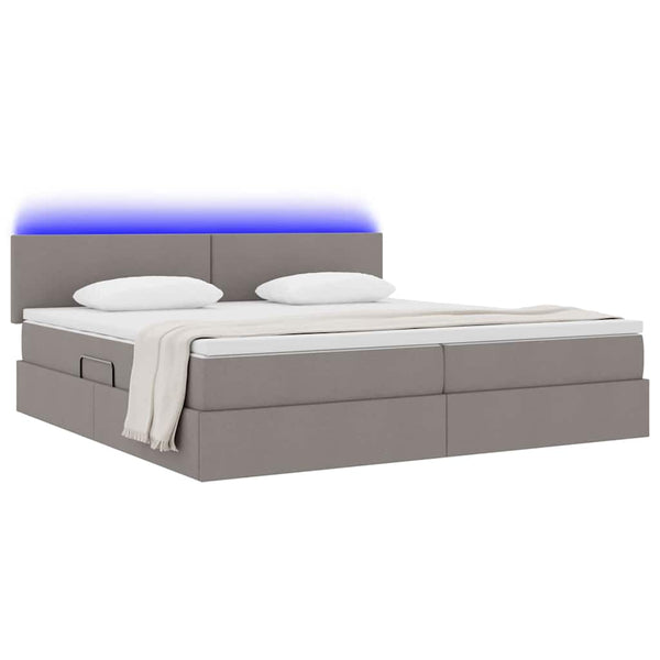 Bett mit Stauraum, LED & Matratze 200x200 cm