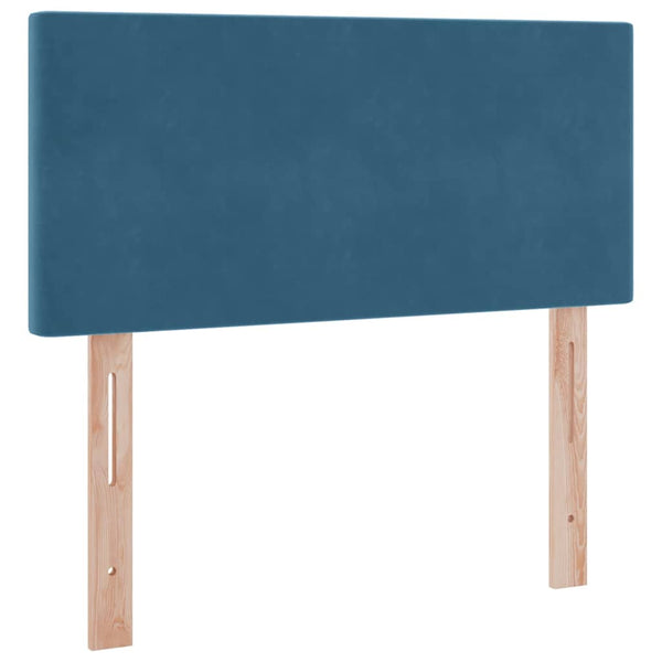 Bett mit Stauraum LED Dunkelblau 90x190 cm Samt