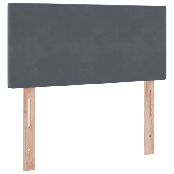 Bett mit Stauraum LED Dunkelgrau 100x200 cm Samt
