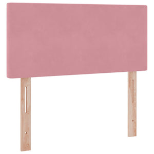 Bett mit Stauraum, LED & Matratze Rosa 100x200 cm