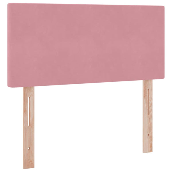 Bett mit Stauraum, LED & Matratze Rosa 100x200 cm