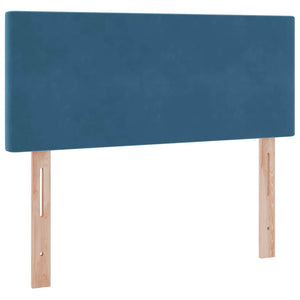 Bett mit Stauraum, LED & Matratze Blau Samt 120x190