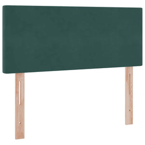 Bett mit Stauraum LED Dunkelgrün 120x200cm Samt