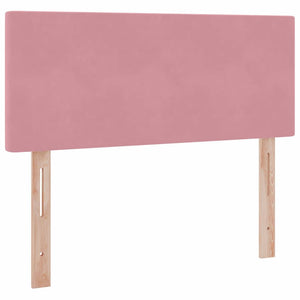 Bett mit Stauraum, LED & Matratze Rosa Samt 120x200