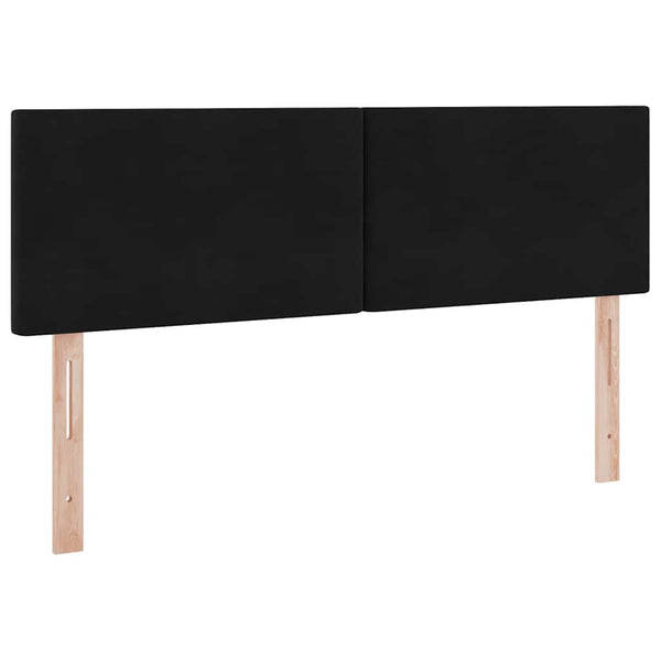 Bett mit Stauraum LED Schwarz Samt 140x190