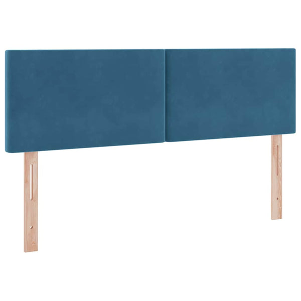 Bett mit Stauraum und LED Dunkelblau 140x190 cm
