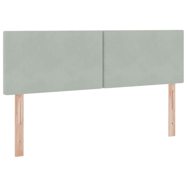 vidaXL Lit avec rangement et LED Gris clair 140 x 200 cm Velours