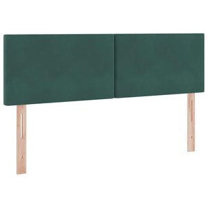 vidaXL Lit avec rangement et LED vert foncé 140 x 200 cm Velours
