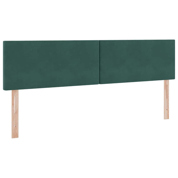 Bett mit Stauraum LED Dunkelgrün Samt 160x200