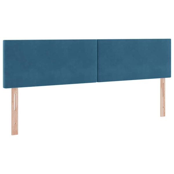 Bett mit Stauraum & LED Dunkelblau Samt 160x200