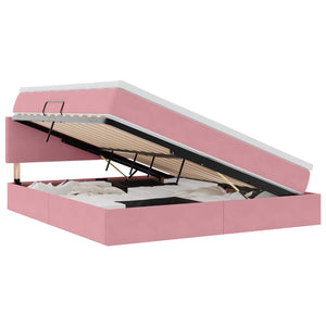 Bett mit Stauraum LED Rosa 180x200 cm