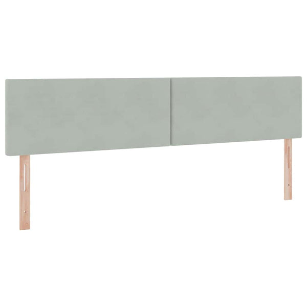vidaXL Lit avec rangement et LED gris clair 200 x 200 cm velours