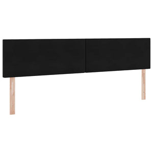 Bett mit Stauraum und LED Schwarz 200x200cm Samt