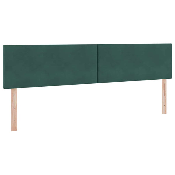Bett mit Stauraum und LED Dunkelgrün 200x200 cm