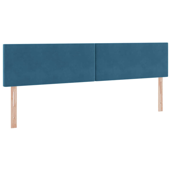 Bett mit Stauraum & LED Dunkelblau Samt 200x200