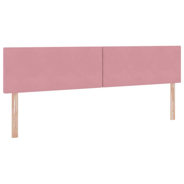 Bett mit Stauraum LED und Matratze Rosa Samt 200x200