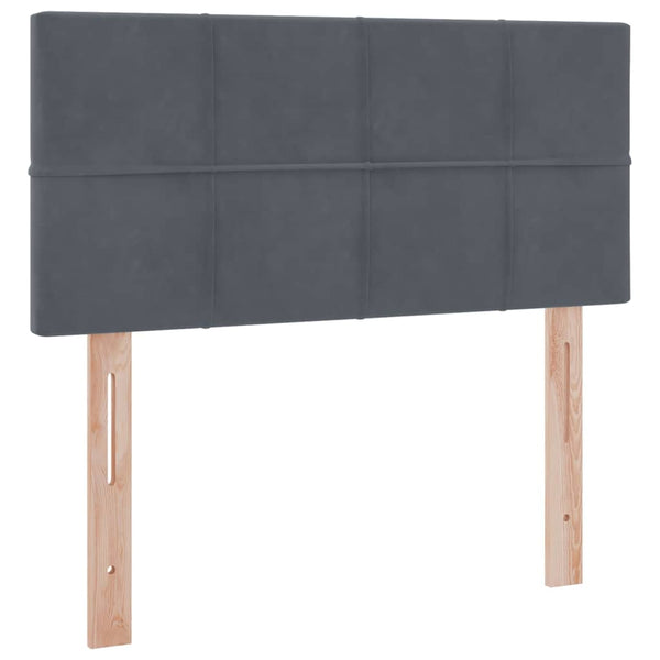 Bett mit Stauraum & LED Dunkelgrau 90x200 cm