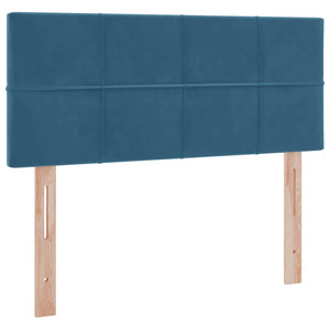 Bett mit Stauraum LED Dunkelblau Samt 120x200 cm