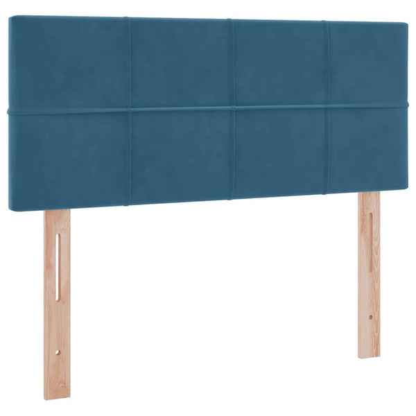 Bett mit Stauraum LED Dunkelblau Samt 120x200 cm