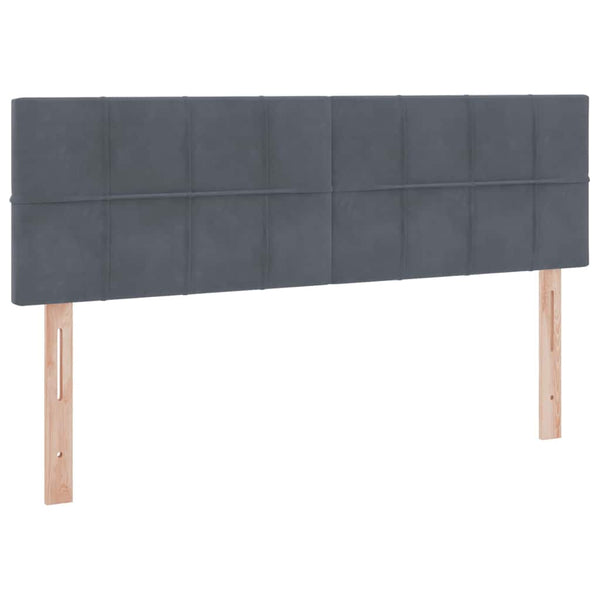 Bett mit Stauraum & LED Dunkelgrau Samt 140x190