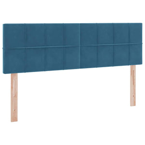 vidaXL Lit de rangement avec LED bleu foncé 140 x 190 cm Velours