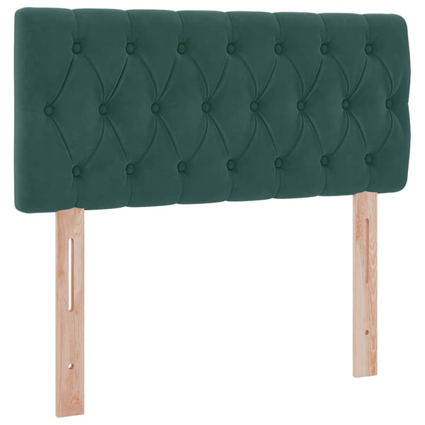 Bett mit Stauraum LED Dunkelgrün 90x200 cm Samt
