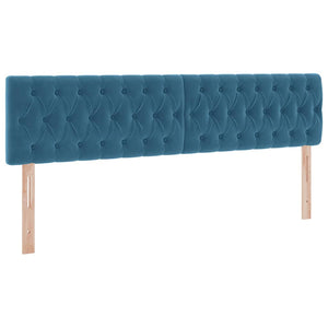 Stauraumbett mit LED Dunkelblau 160x200 cm Samt