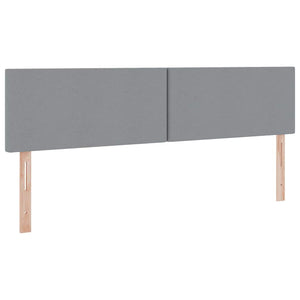 Bett mit LED-Licht Hellgrau 180x200 cm