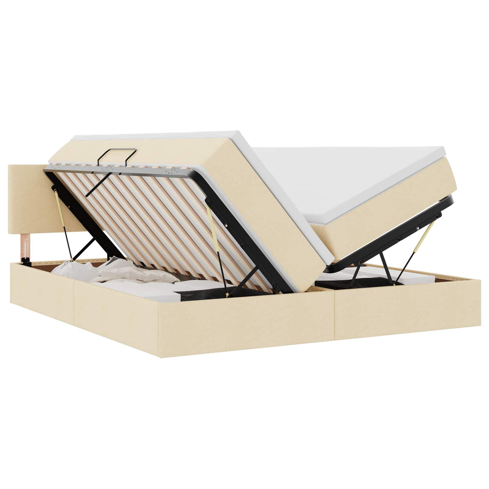 Bett mit LED Creme 180x200 cm