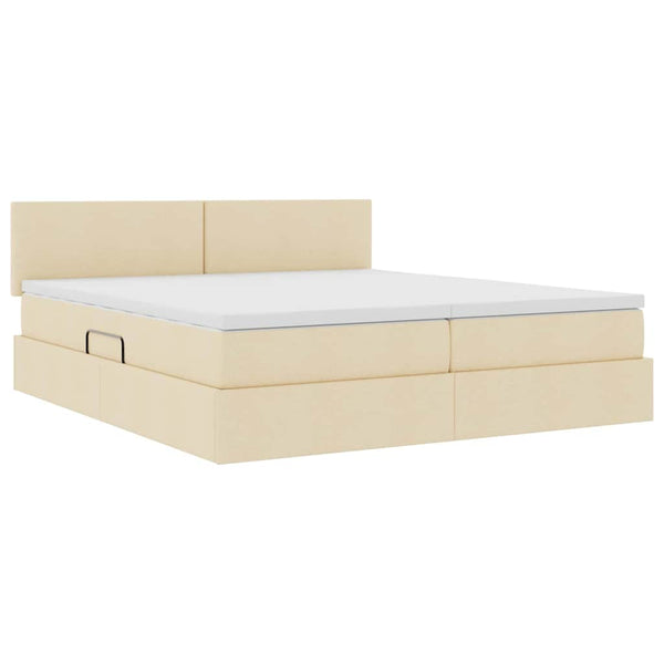 Bett mit LED Creme 180x200 cm