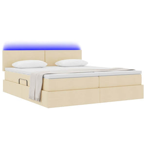 Bett mit LED Creme 180x200 cm