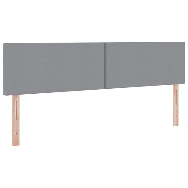 vidaXL Lit avec bande LED gris clair 200 x 200 cm en tissu