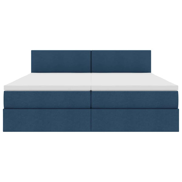 Bett mit LED-Licht Blau 200x200 cm