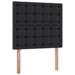 Stauraumbett Schwarz 90x200 cm Kunstleder