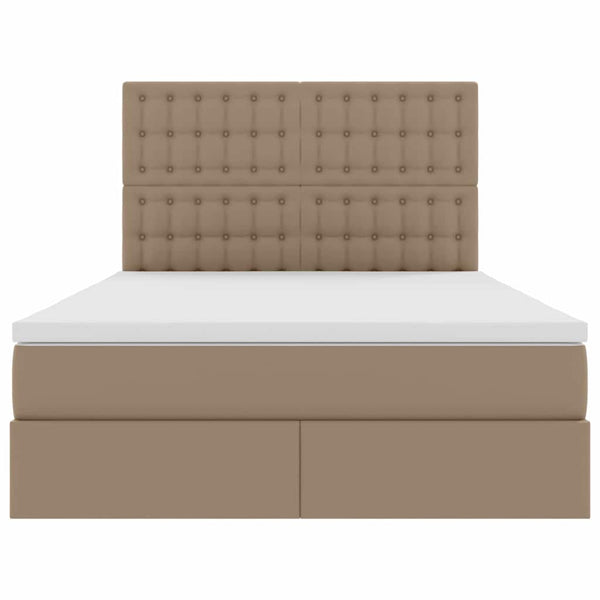 Aufbewahrungsbett 140x200 cm Cappuccino Kunstleder