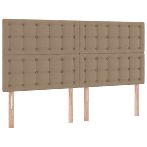 Aufbewahrungsbett 160x200 cm Kunstleder Cappuccino