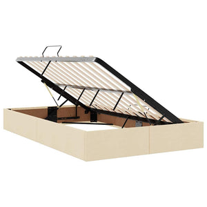 Stauraumbett mit Matratze Creme 120x190 cm
