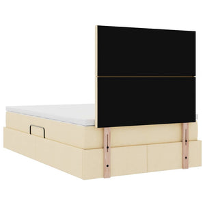 Stauraumbett mit Matratze Creme 120x190 cm