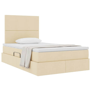 Stauraumbett mit Matratze Creme 120x190 cm