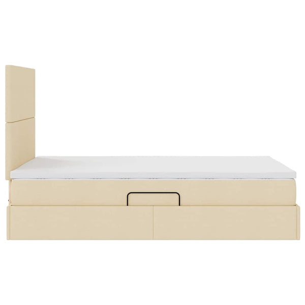 Stauraumbett mit Matratze Creme 120x190 cm