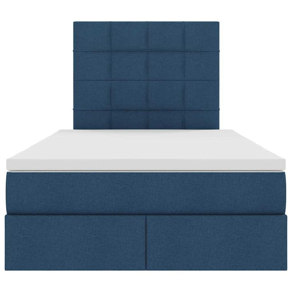 Stauraumbett mit Matratze Blau 120x190 cm