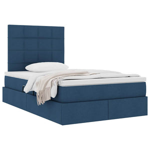 Stauraumbett mit Matratze Blau 120x190 cm