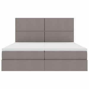 Aufbewahrungsbett Taupe 180x200 cm Kunstleder