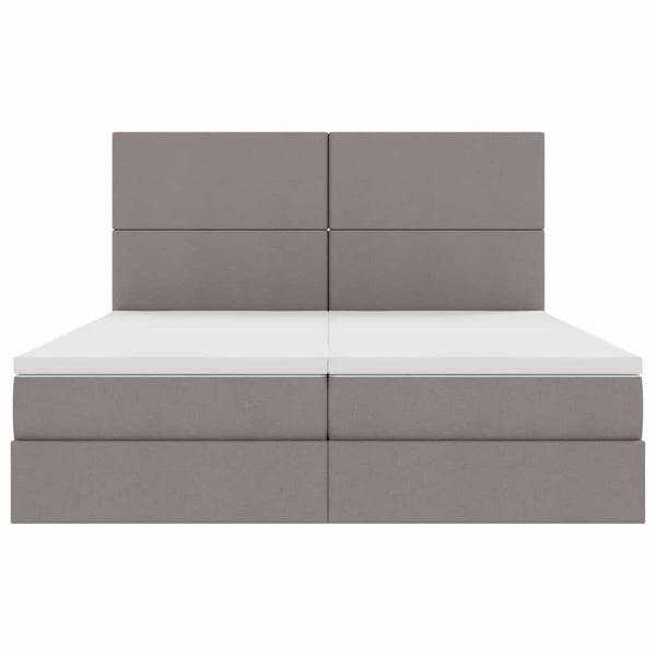 Aufbewahrungsbett Taupe 180x200 cm Kunstleder