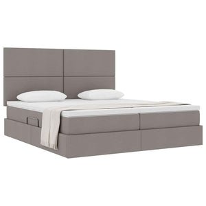 Aufbewahrungsbett Taupe 180x200 cm Kunstleder