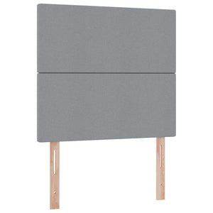 vidaXL Lit avec rangement et LED Gris clair 90 x 190 cm Polyester